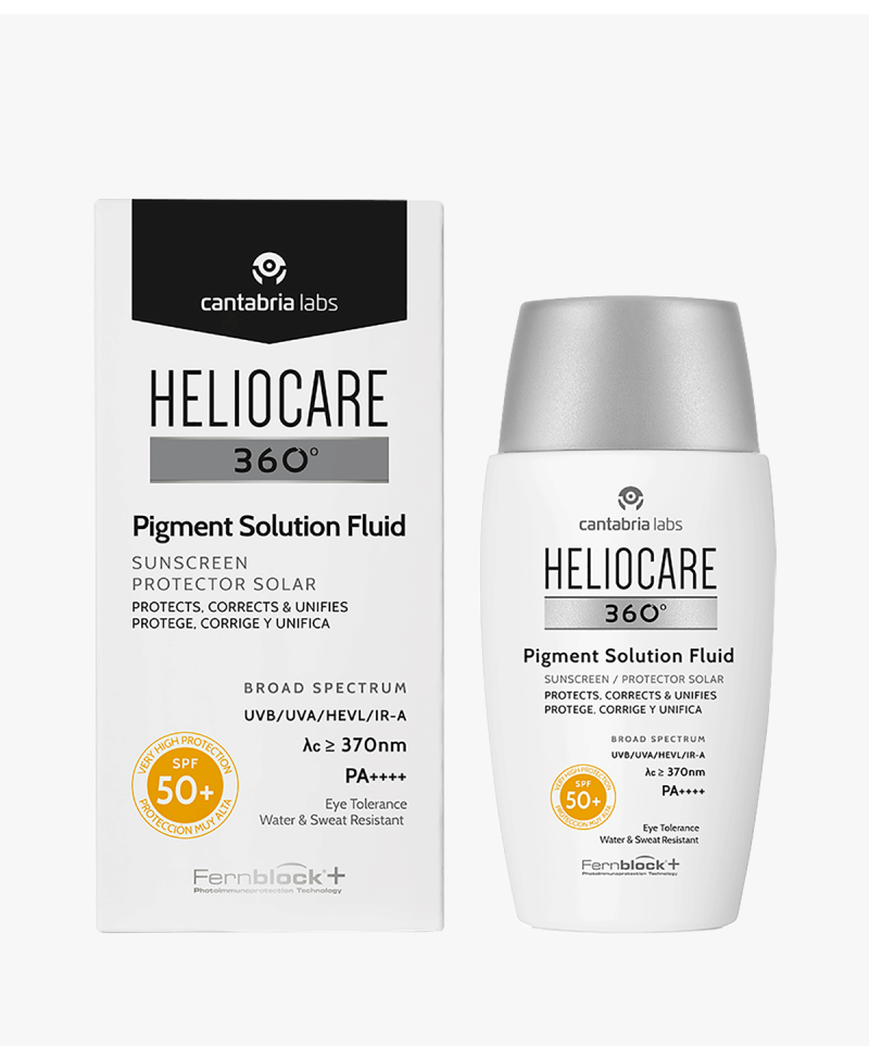 HELIOCARE 360 PIGMENT SOLUTION FLUID PROTECTOR SOLAR PROTEGE CORRIGE Y UNIFICA SPF50+