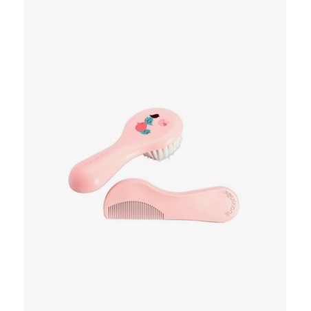 SUAVINEX CEPILLO Y PEINE INFANTIL SOFT  ROSA DECORADO