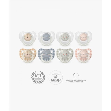 SUAVINEX CHUPETE SILICONA T ANATOMICA  NOCHE 6-18 M 2 U