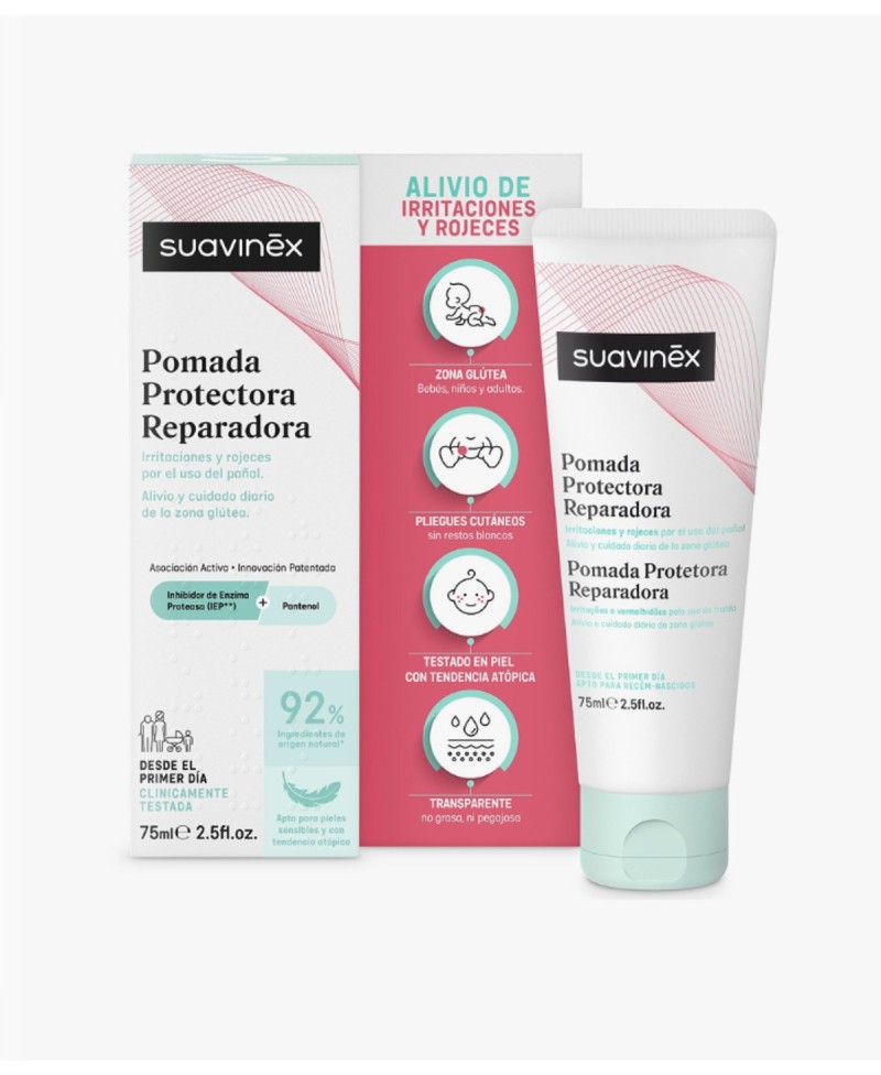 SUAVINEX POMADA PROTECTORA REPARADORA CALMANTE CON PANTENOL PARA ROZADURAS 1 TUBO 75 ML